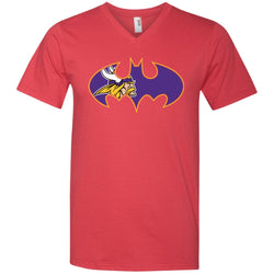 We Are The Minnesota Vikings Batman Nfl Mashup Men V-Neck T-Shirt