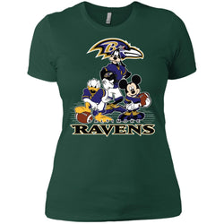 Mickey Mouse Baltimore Ravens American Football Nfl Sports Shirt Women Cotton T-Shirt