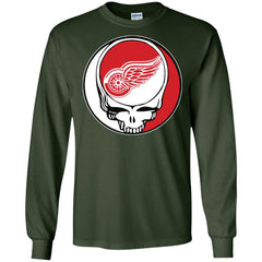 Detroit Red Wings Grateful Dead Steal Your Face Hockey Nhl Shirts Men Long Sleeve Shirt Men Long Sleeve Shirt - parenttees