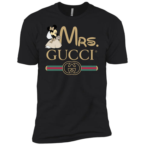 Mrs Minnie Gucci Couple Disney Shirt Valentine's Day T-shirt Men Short Sleeve T-Shirt Black / X-Small Men Short Sleeve T-Shirt - parenttees