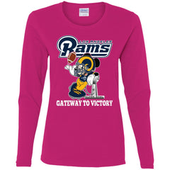 Los Angeles Rams Gateway To Victory Super Bowl 2019 Mickey Mouse Football Nfl Women Long Sleeve Shirt Women Long Sleeve Shirt - parenttees