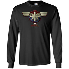 Marvel Captain Marvel Movie Chest Symbol Men Long Sleeve Shirt Men Long Sleeve Shirt - parenttees