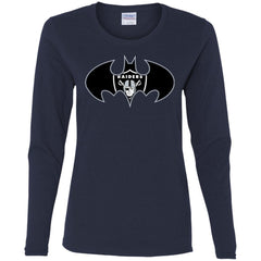 We Are The Oakland Raiders Batman Nfl Mashup Women Long Sleeve Shirt Women Long Sleeve Shirt - parenttees