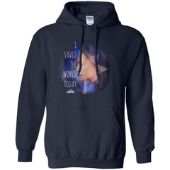 Captain Marvel Saved The World Portrait Pullover Hoodie Sweatshirt Pullover Hoodie Sweatshirt - parenttees