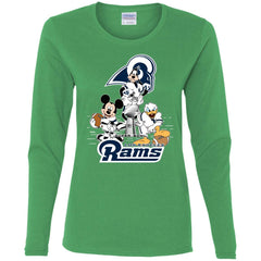 Nfl – Los Angeles Rams Donald Duck Goofy Mickey Mouse Super Bowl 2019 Football Women Long Sleeve Shirt Women Long Sleeve Shirt - parenttees