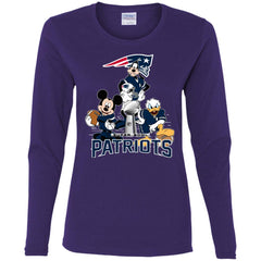 Nfl - New England Patriots Donald Duck Goofy Mickey Mouse Super Bowl 2019 Football Women Long Sleeve Shirt Women Long Sleeve Shirt - parenttees