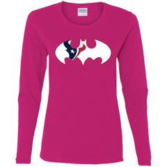 We Are The Houston Texans Batman Nfl Mashup Women Long Sleeve Shirt Women Long Sleeve Shirt - parenttees