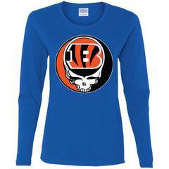 Cincinnati Bengals Grateful Dead Steal Your Face Football Nfl Shirts Women Long Sleeve Shirt Women Long Sleeve Shirt - parenttees