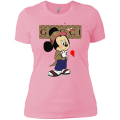 Mickey Mouse Love Couple T-shirt Valentine's Day T-shirt Women Cotton T-Shirt Women Cotton T-Shirt - parenttees