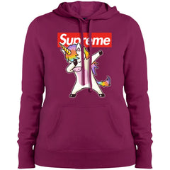 Supreme Unicorn T-shirt Dance Dabbing Unicorn Women Hooded Sweatshirt Women Hooded Sweatshirt - parenttees