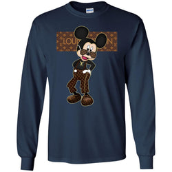 Best Louis Vuitton Mickey Fashion T-shirt Men Long Sleeve Shirt