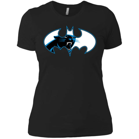 We Are The Carolina Panthers Batman Nfl Mashup Women Cotton T-Shirt Black / X-Small Women Cotton T-Shirt - parenttees