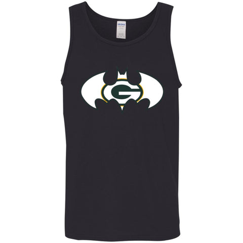 We Are The Green Bay Packers Batman Nfl Mashup Men Cotton Tank Black / X-Small Men Cotton Tank - parenttees