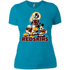 Mickey Mouse Washington Redskins American Football Nfl Sports Shirt Women Cotton T-Shirt Women Cotton T-Shirt - parenttees