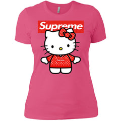 Supreme Hello Kitty Loves T-shirt Women Cotton T-Shirt Women Cotton T-Shirt - parenttees