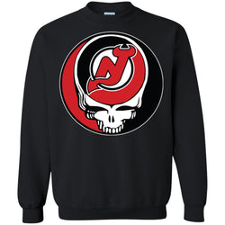 New Jersey Devils Grateful Dead Steal Your Face Hockey Nhl Shirts Crewneck Pullover Sweatshirt