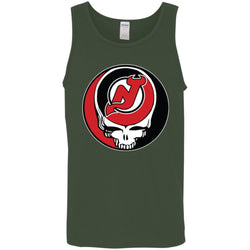 New Jersey Devils Grateful Dead Steal Your Face Hockey Nhl Shirts Men Cotton Tank