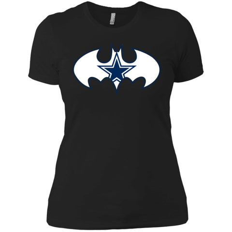 We Are The Dallas Cowboys Batman Nfl Mashup Women Cotton T-Shirt Black / X-Small Women Cotton T-Shirt - parenttees