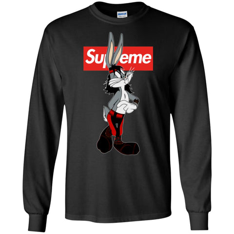 Supreme Rabbit T-shirt Men Long Sleeve Shirt Black / S Men Long Sleeve Shirt - parenttees