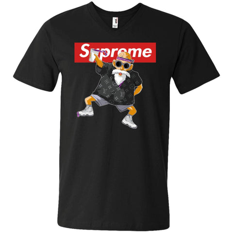 Supreme Kame Sennin Turtle Men V-Neck T-Shirt Black / S Men V-Neck T-Shirt - parenttees