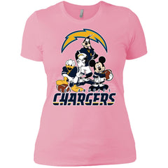 Mickey Mouse Los Angeles Chargers American Football Nfl Sports Shirt Women Cotton T-Shirt Women Cotton T-Shirt - parenttees