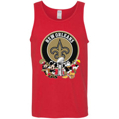 Nfl – New Orleans Saints Super Bowl 2019 Mickey Mouse Minnie Mouse Donald Duck Daisy Duck Football Men Cotton Tank Men Cotton Tank - parenttees