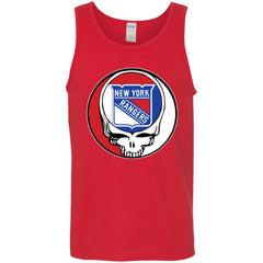 New York Rangers Grateful Dead Steal Your Face Hockey Nhl Shirts Men Cotton Tank Men Cotton Tank - parenttees