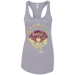 Captain Marvel Yellow Red Plane Flight Logo Women Tank Top