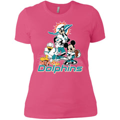 Mickey Mouse Miami Dolphins American Football Nfl Sports Shirt Women Cotton T-Shirt Women Cotton T-Shirt - parenttees