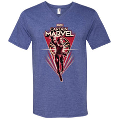 Marvel Captain Marvel Retro Style Flight Men V-Neck T-Shirt Men V-Neck T-Shirt - parenttees