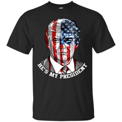 Donald Trump American Flag T-shirt Men Cotton T-Shirt