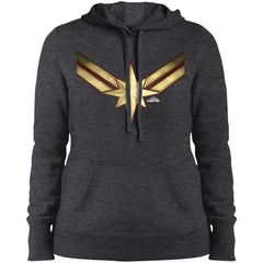 Captain Marvel Gleaming Chest Logo Women Hooded Sweatshirt Women Hooded Sweatshirt - parenttees