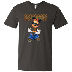 Louis Vuitton Mickey Mouse Cartoon T-shirt Men V-Neck T-Shirt Men V-Neck T-Shirt - parenttees