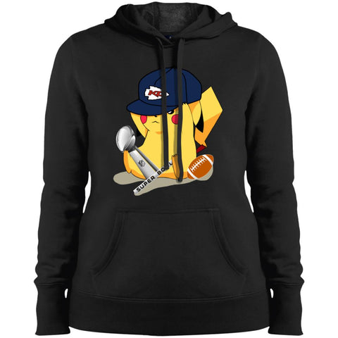 Nfl – Kansas City Chiefs Pikachu Super Bowl 2019 Football Women Hooded Sweatshirt Black / X-Small Women Hooded Sweatshirt - parenttees