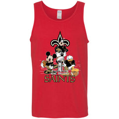 Nfl – New Orleans Saints Donald Duck Goofy Mickey Mouse Super Bowl 2019 Football Men Cotton Tank Men Cotton Tank - parenttees