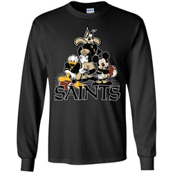 Mickey Mouse New Orleans Saints American Football Nfl Sports Shirt Men Long Sleeve Shirt