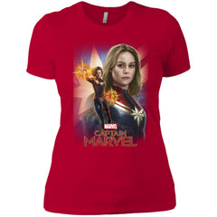 Marvel Captain Marvel Powers Portrait Women Cotton T-Shirt Women Cotton T-Shirt - parenttees