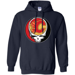 Calgary Flames Grateful Dead Steal Your Face Hockey Nhl Shirts Pullover Hoodie Sweatshirt