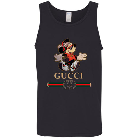 Gucci Mickey Fashion Stylelist Music T-shirt Men Cotton Tank Black / X-Small Men Cotton Tank - parenttees