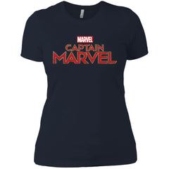 Marvel Captain Marvel Movie Logo Red Women Cotton T-Shirt Women Cotton T-Shirt - parenttees