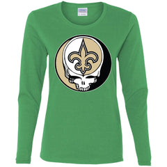 New Orleans Saints Grateful Dead Steal Your Face Football Nfl Shirts Women Long Sleeve Shirt Women Long Sleeve Shirt - parenttees