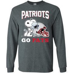 Go Pats - New England Patriots Super Bowl 2019 Snoopy Football Nfl Men Long Sleeve Shirt Men Long Sleeve Shirt - parenttees