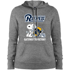 Los Angeles Rams Gateway To Victory Super Bowl 2019 Snoopy Football Nfl Women Hooded Sweatshirt Women Hooded Sweatshirt - parenttees