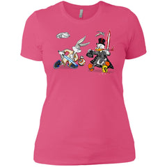 Star Wars T-shirts Rabbit Vs Duck Donald Funny Women Cotton T-Shirt Women Cotton T-Shirt - parenttees