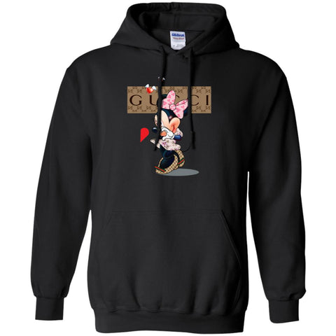 Couple Gucci Minnie Tshirt Valentine's Day Pullover Hoodie Sweatshirt Black / S Pullover Hoodie Sweatshirt - parenttees