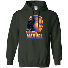 Captain Marvel Bold Sunset Portrait Pullover Hoodie Sweatshirt Pullover Hoodie Sweatshirt - parenttees