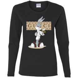 Gucci Rabbit Smoking Funny T-shirt Women Long Sleeve Shirt