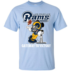 Los Angeles Rams Gateway To Victory Super Bowl 2019 Mickey Mouse Football Nfl Men Cotton T-Shirt