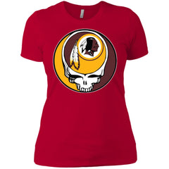 Washington Redskins Grateful Dead Steal Your Face Football Nfl Shirts Women Cotton T-Shirt Women Cotton T-Shirt - parenttees