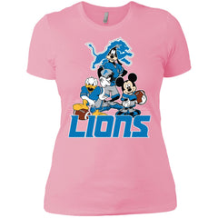 Mickey Mouse Detroit Lions American Football Nfl Sports Shirt Women Cotton T-Shirt Women Cotton T-Shirt - parenttees